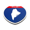 Maine Interstate Shield Silhouette sign flat view