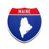 Maine Interstate Shield Silhouette sign front view