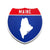 Maine Interstate Shield Silhouette sign front view