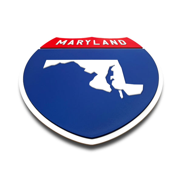 Maryland Interstate Shield Silhouette sign flat view