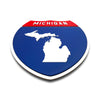 Michigan Interstate Shield Silhouette sign flat view