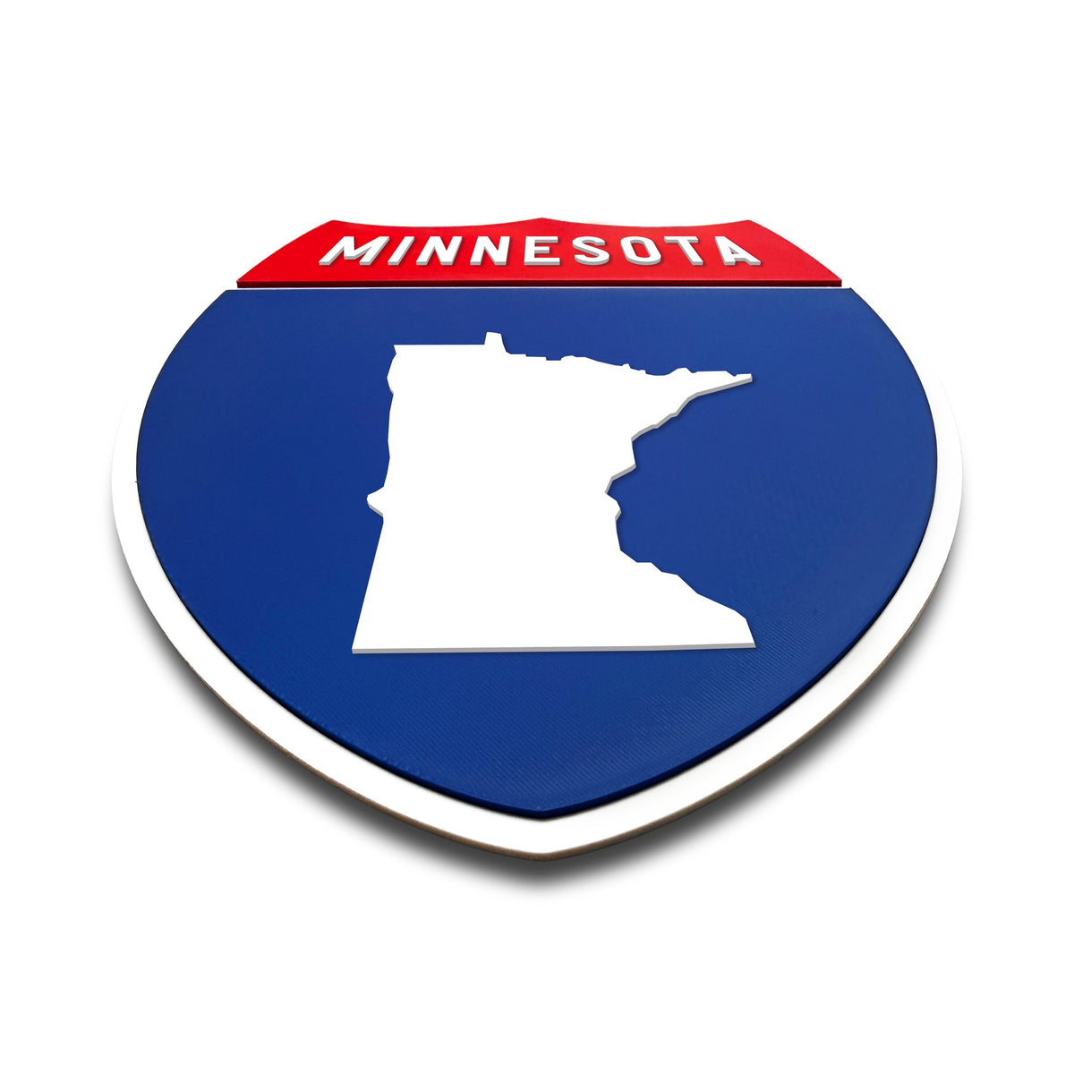 Minnesota Interstate Shield Silhouette sign flat view