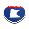 Minnesota Interstate Shield Silhouette sign flat view