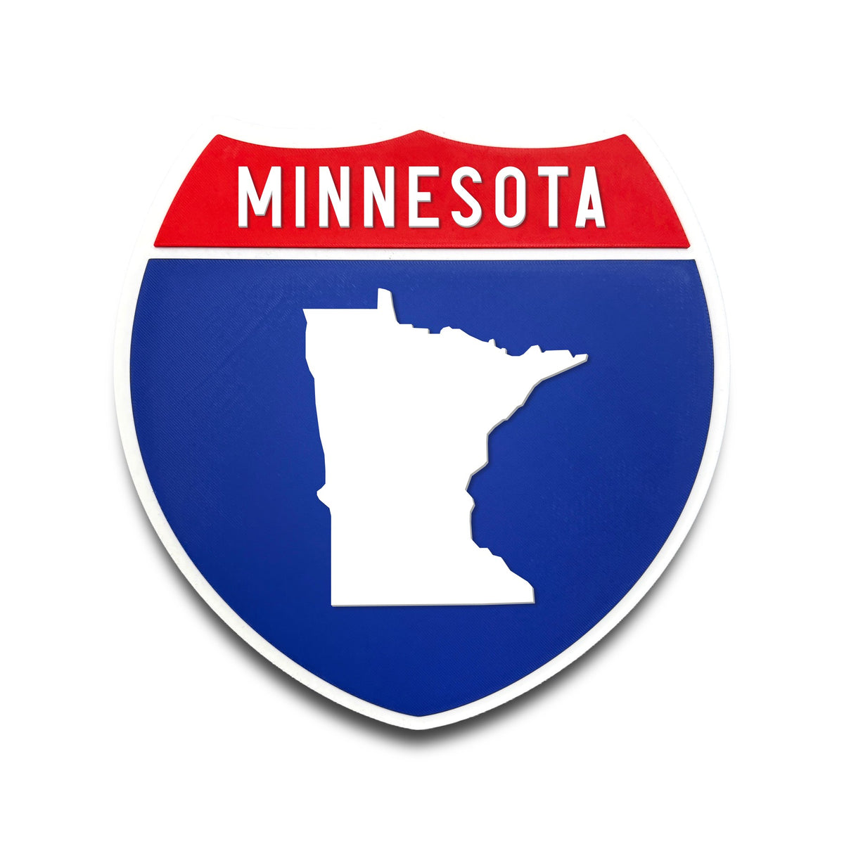 Minnesota Interstate Shield Silhouette sign front view