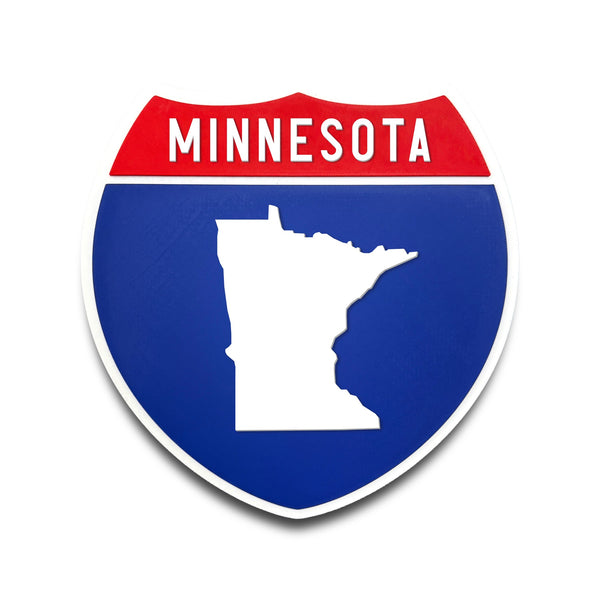 Minnesota Interstate Shield Silhouette sign front view