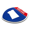 Montana Interstate Shield Silhouette sign three quarter view