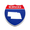 Nebraska Interstate Shield Silhouette sign front view