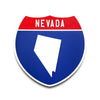 Nevada Interstate Shield Silhouette sign front view
