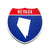 Nevada Interstate Shield Silhouette sign front view