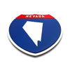 Nevada Interstate Shield Silhouette sign flat view