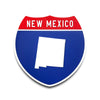 New Mexico Interstate Shield Silhouette sign front view