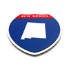 New Mexico Interstate Shield Silhouette sign flat view