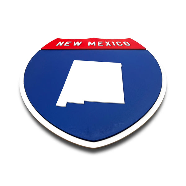 New Mexico Interstate Shield Silhouette sign flat view