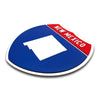 New Mexico Interstate Shield Silhouette sign three quarter view