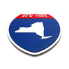 New York Interstate Shield Silhouette sign flat view