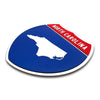 North Carolina Interstate Shield Silhouette sign three quarter view