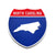 North Carolina Interstate Shield Silhouette sign front view