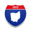 Ohio Interstate Shield Silhouette sign front view