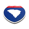 South Carolina Interstate Shield Silhouette sign flat view