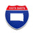 South Dakota Interstate Shield Silhouette sign front view