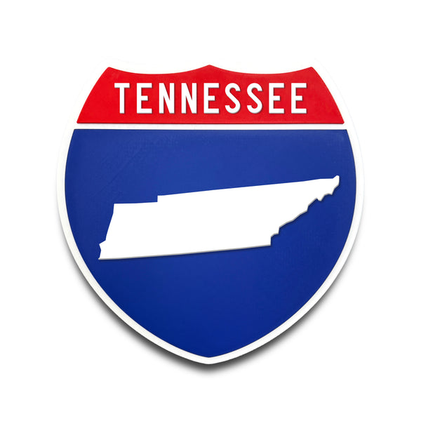 Tennessee Interstate Shield Silhouette sign front view