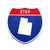 Utah Interstate Shield Silhouette sign front view