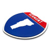 Vermont Interstate Shield Silhouette sign three quarter view