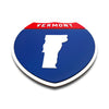 Vermont Interstate Shield Silhouette sign flat view