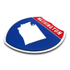 Washington Interstate Shield Silhouette sign three quarter view