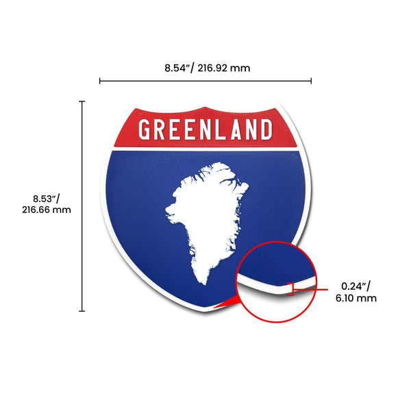 GL Interstate Shield Silhouette sign dimension view
