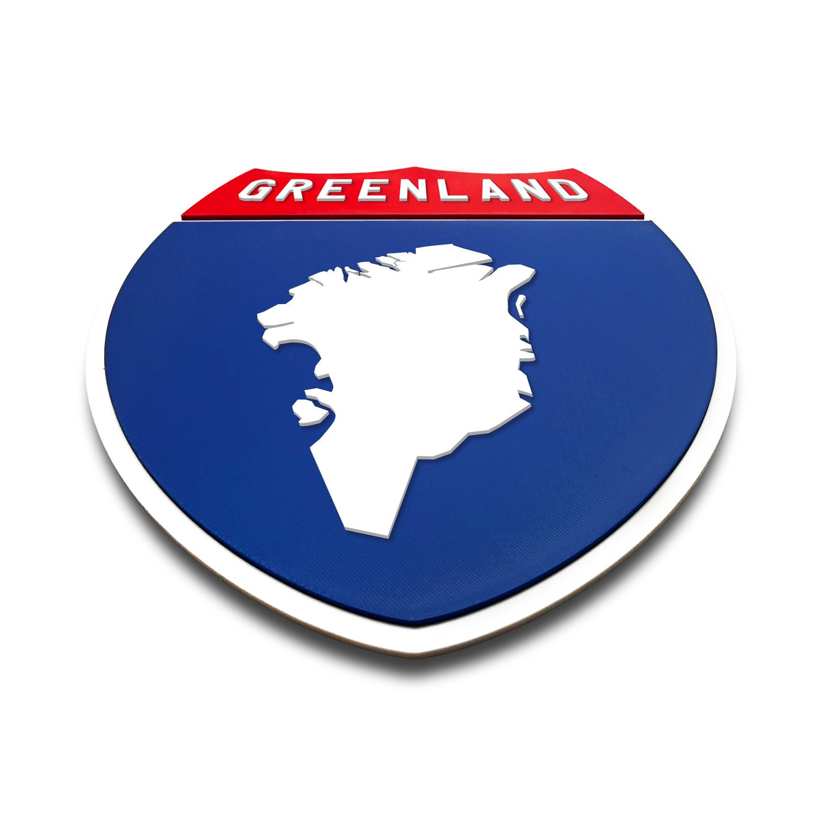 GL Interstate Shield Silhouette sign flat view