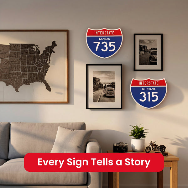 Interstate 285 road sign replica indoor wall decor lifestyle image