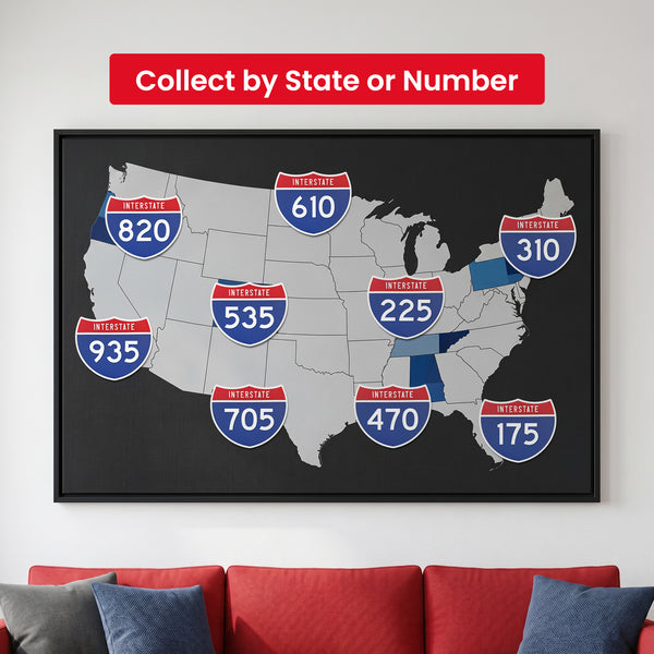Interstate 475 road sign replica indoor wall decor lifestyle image