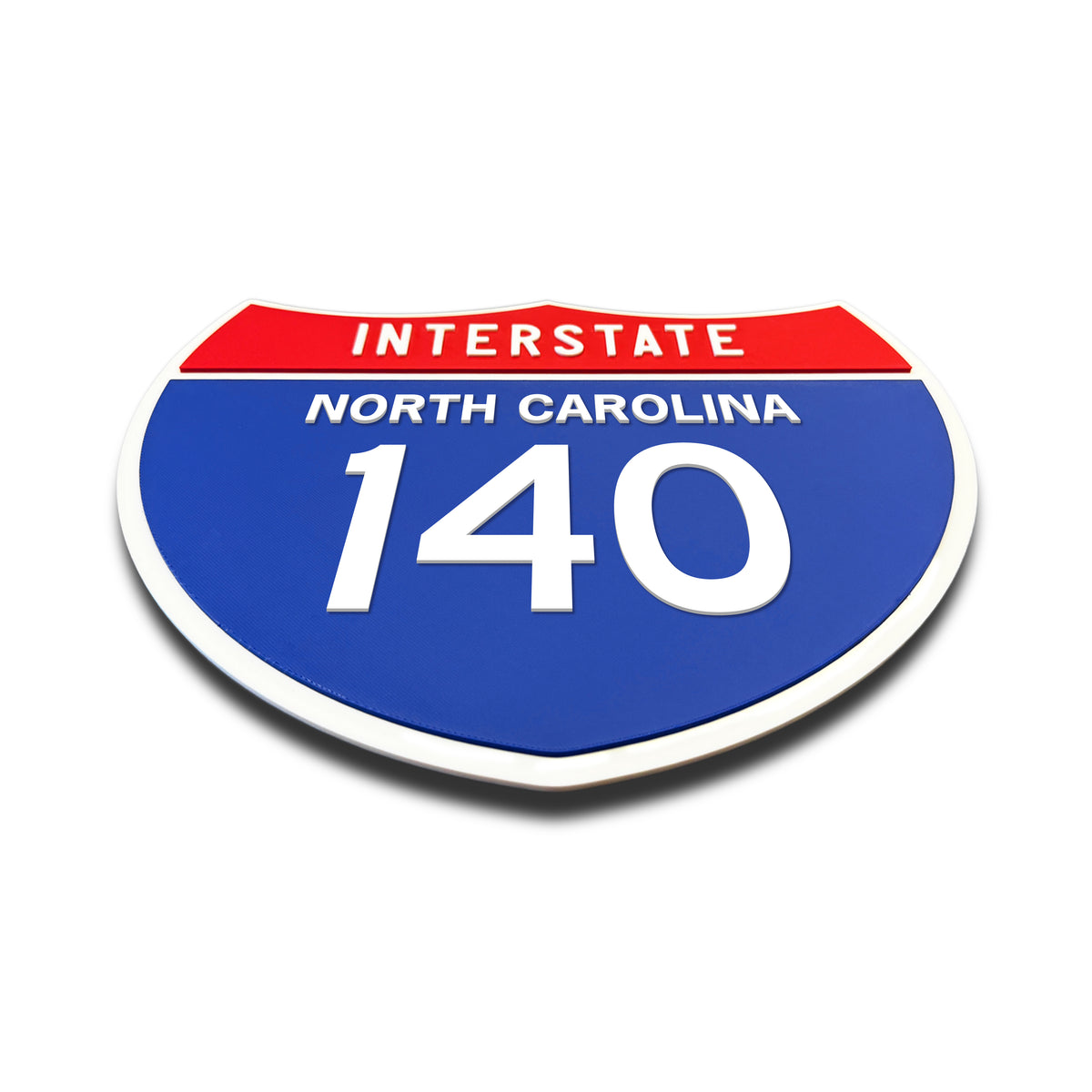 Interstate 140 – North Carolina road sign replica flat view