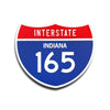 Interstate 165 Indiana road sign replica front view