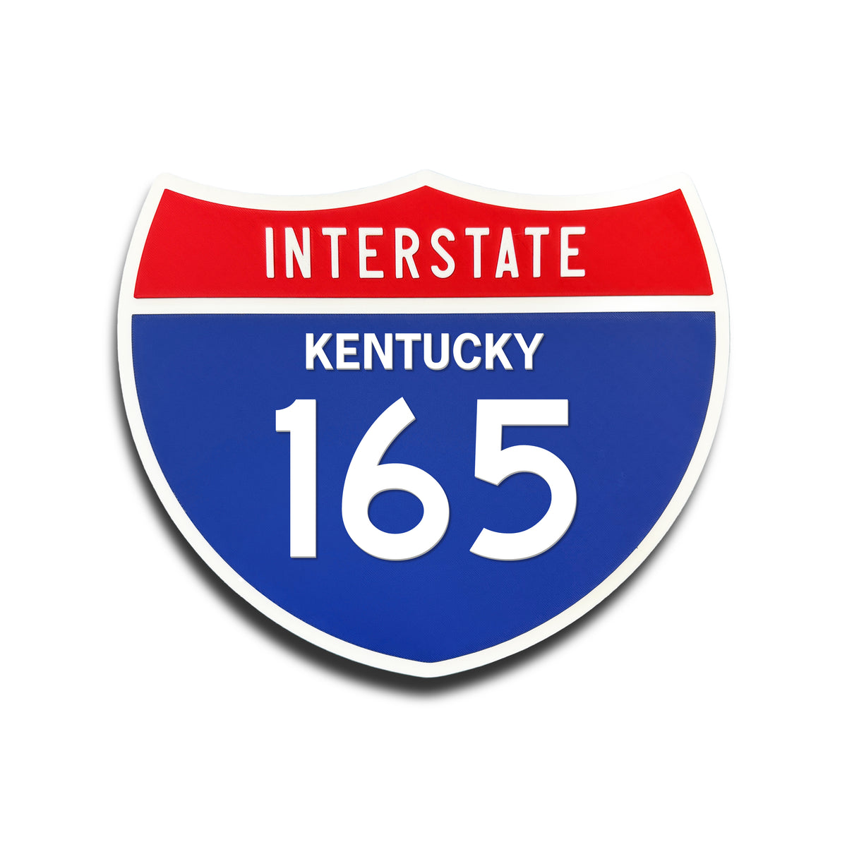 Interstate 165 Kentucky road sign replica front view