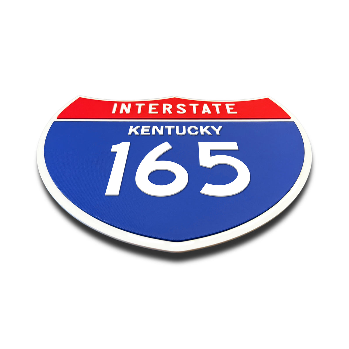 Interstate 165 – Kentucky road sign replica flat view