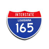 Interstate 165 Louisiana road sign replica front view