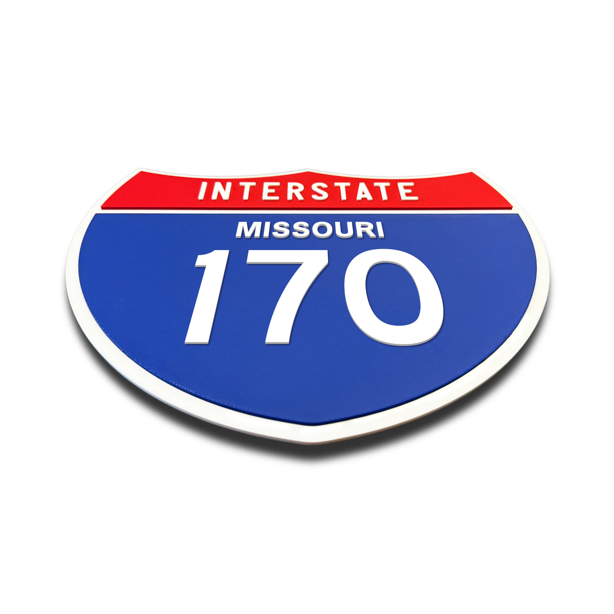 Interstate 170 – Missouri road sign replica flat view