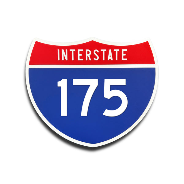 Interstate 175 Number Only road sign replica front view