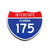 Interstate 175 Florida road sign replica front view