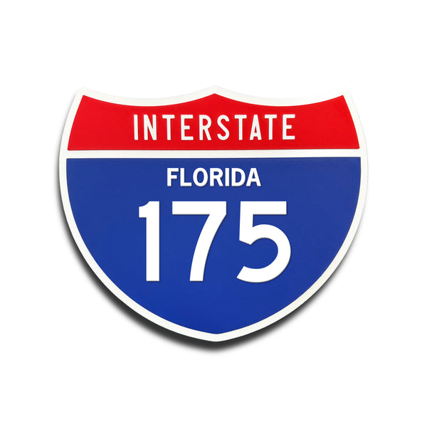 Interstate 175 Florida road sign replica front view