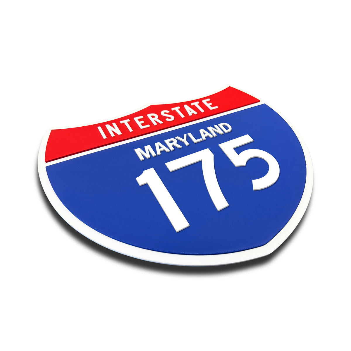 Interstate 175 – Maryland road sign replica three-quarter view