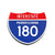Interstate 180 Pennsylvania road sign replica front view
