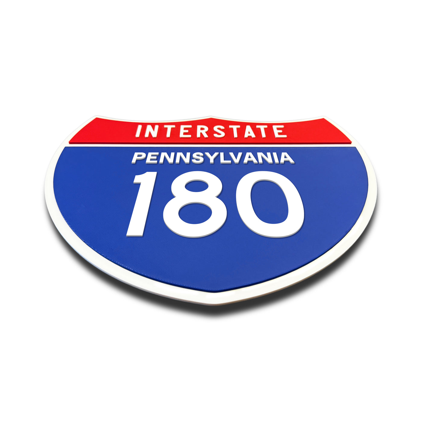 Interstate 180 – Pennsylvania road sign replica flat view