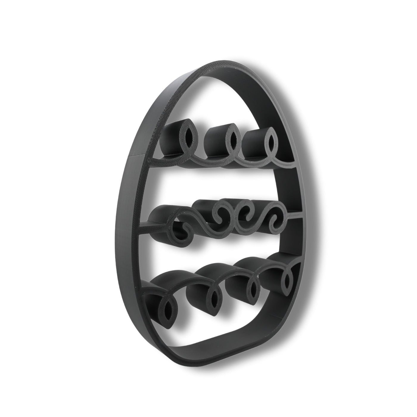 Squiggly Wave Elegant Outlines sculpture — three quarter view