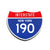 Interstate 190 New York road sign replica front view