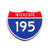 Interstate 195 Number Only road sign replica front view