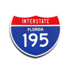 Interstate 195 Florida road sign replica front view