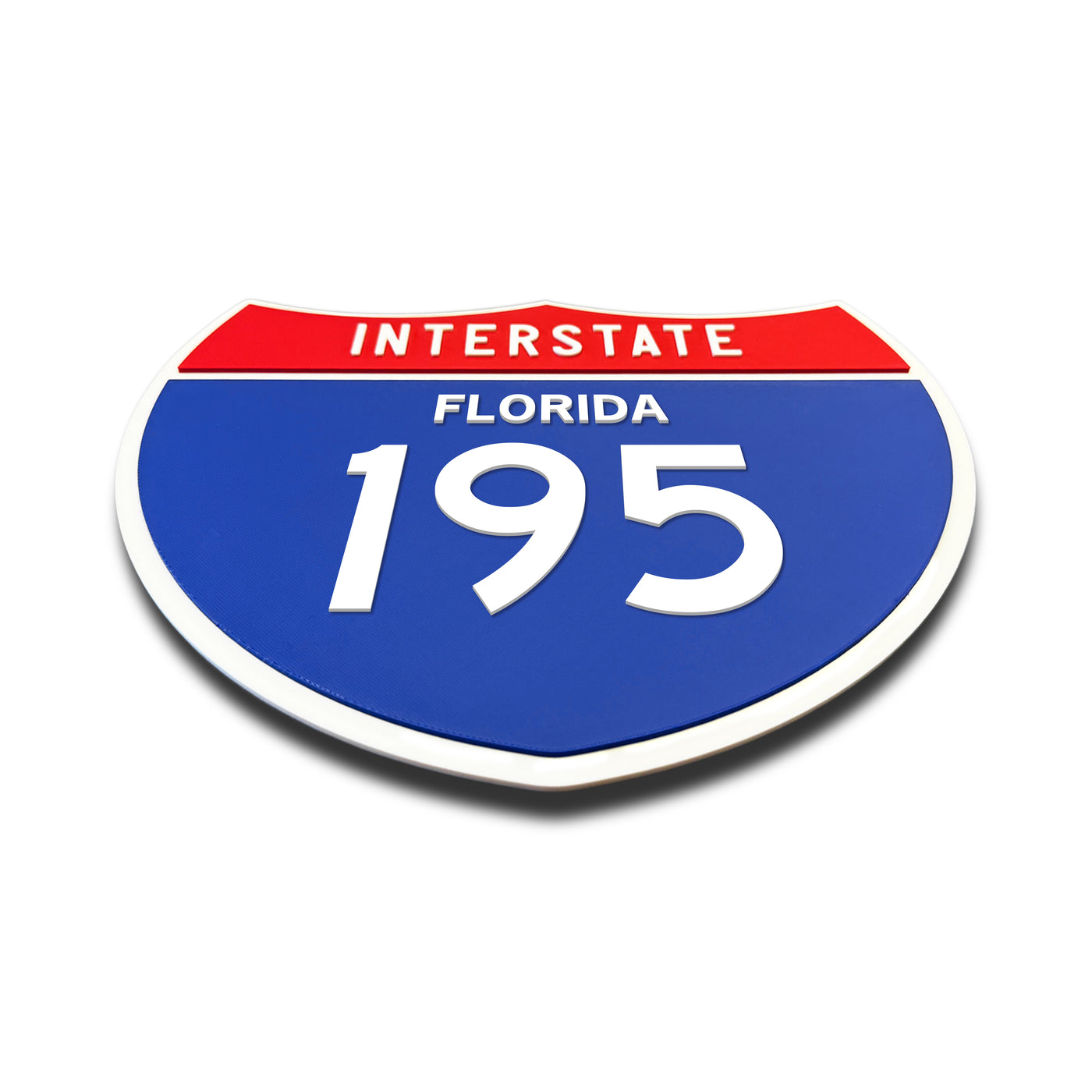 Interstate 195 – Florida road sign replica flat view